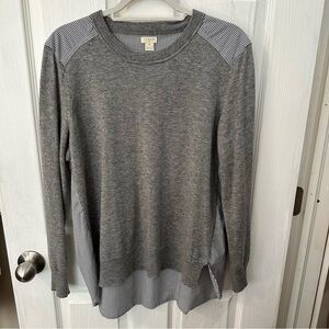 J Crew Merino Wool Mixed Media Sweater